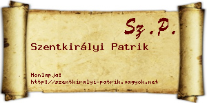 Szentkirályi Patrik névjegykártya